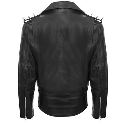 Nicolas Cage Autographed Ghost Rider Premium Leather Jacket with Inscription