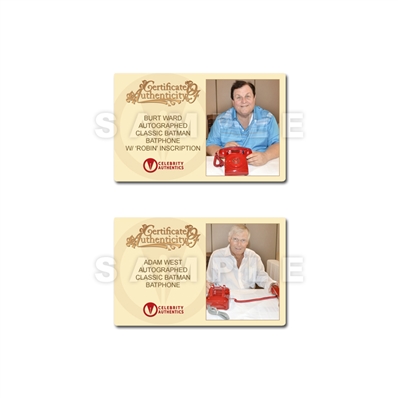 Adam West and Burt Ward Autographed 1966 Classic Batman Commissioner Gordon Hotline Batphone