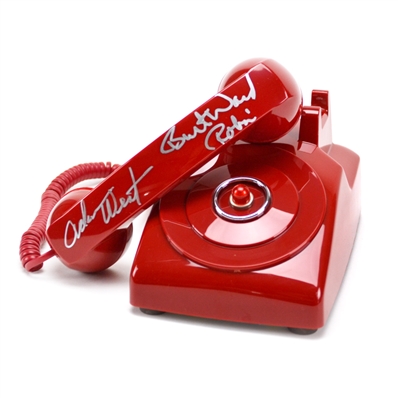 Adam West and Burt Ward Autographed 1966 Classic Batman Commissioner Gordon Hotline Batphone