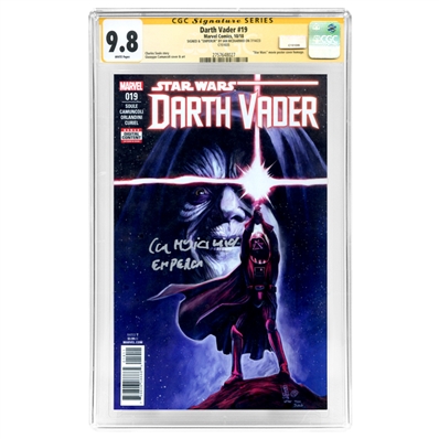 Ian McDiarmid Autographed 2018 Darth Vader #19 CGC SS 9.8 (Mint) w/ Emperor Inscription