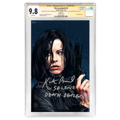 Kate Beckinsale Autographed 2023 The Scorched #16 Original Ash Gonzalez Painted Cover CGC SS 9.8