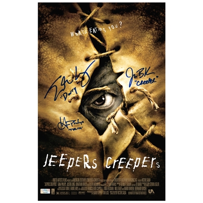 Jonathan Breck, Justin Long, Gina Philips Autographed Jeepers Creepers 16x24 Movie Poster