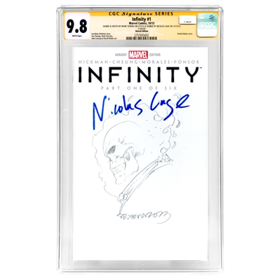 Nicolas Cage Autographed 2013 Infinity #1 Sketch Edition CGC SS 9.8 