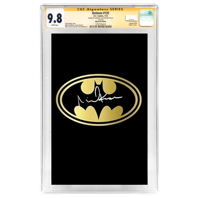 Michael Keaton Autographed 2023 Batman #135 Black Foil Variant Cover CGC SS 9.8