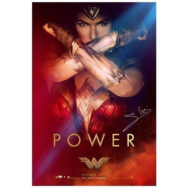 Gal Gadot Autographed 2017 Wonder Woman 27x40 Original Double-Sided Power Movie Poster