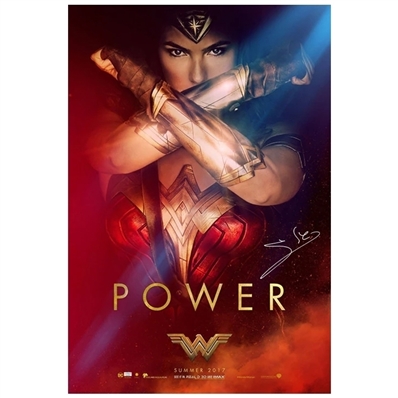 Gal Gadot Autographed 2017 Wonder Woman 27x40 Original Double-Sided Power Movie Poster