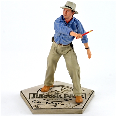 Sam Neill Autographed Iron Studios Jurassic Park Dr. Alan Grant 1/10 Scale Art Statue