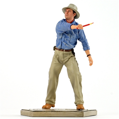 Sam Neill Autographed Iron Studios Jurassic Park Dr. Alan Grant 1/10 Scale Art Statue
