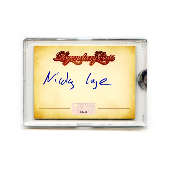 Nicolas Cage Autographed Legendary Cuts Signature Card