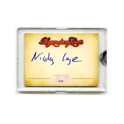 Nicolas Cage Autographed Legendary Cuts Signature Card