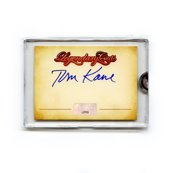 Tom Kane Autographed Legendary Cuts Signature Card
