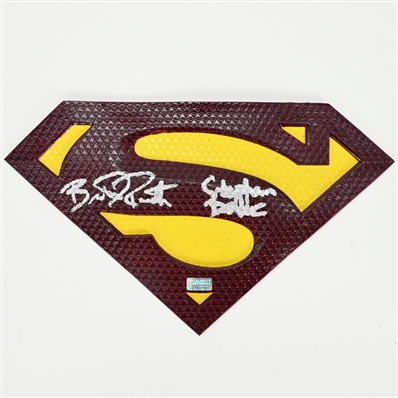 Brandon Routh, Stephen Bender Autographed Superman Returns Suit Emblem