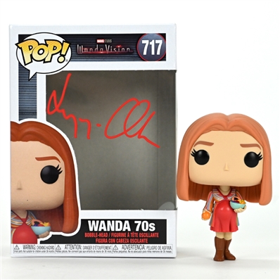 Elizabeth Olsen Autographed Wanda Vision Wanda 70s Pop #717 Vinyl Figure