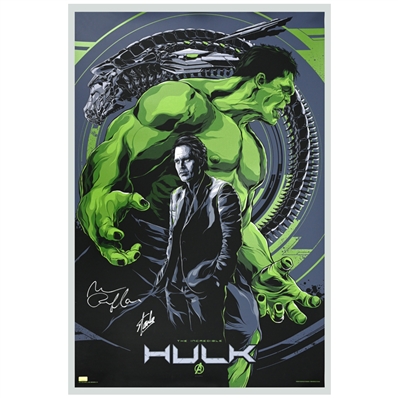 Mark Ruffalo, Stan Lee Autographed 2012 Mondo Ken Taylor The Incredible Hulk 24x36 Silkscreen Print