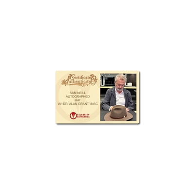 Sam Neill Autographed Jurassic Park Dr. Alan Grant Sam Neill Fedora