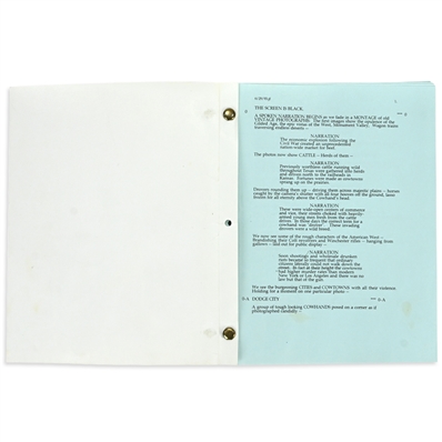 Val Kilmer Personal Tombstone June 29, 1993 Blue Draft Script with Hand Written Notes
