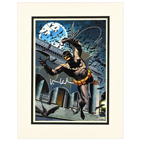 Val Kilmer Autographed Warner Brothers Studio Tour Exclusive Batman 8x10 Matted Print