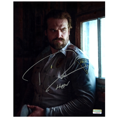 David Harbour Autographed Stranger Things Jim Hopper 8x10 Photo