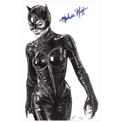 Michelle Pfeiffer Autographed Catwoman Original Corbyn Kern 11x17 Artwork