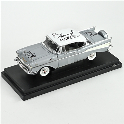 Ron Howard, Henry Winkler, Don Most, Anson Williams Autographed Happy Days '57 Chevy Bel Air 1:18 Scale Die Cast Car