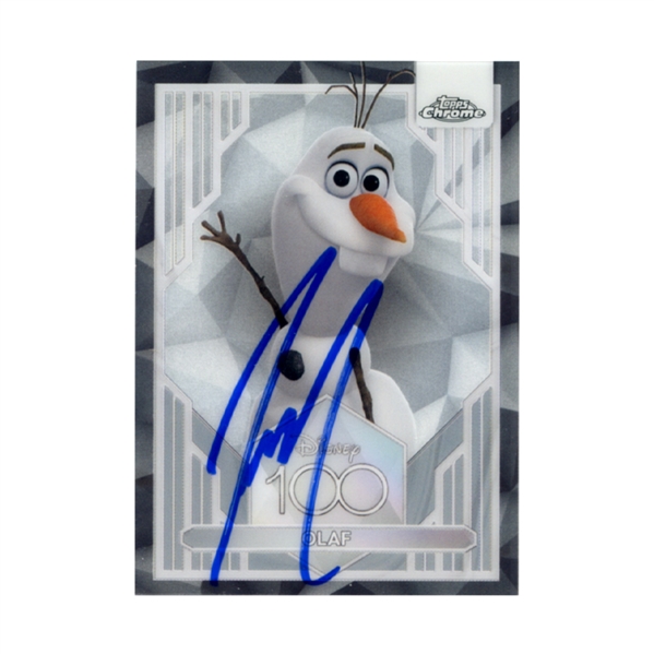 Josh Gad Autographed 2023 Topps Chrome Disney 100 Olaf #74 Card