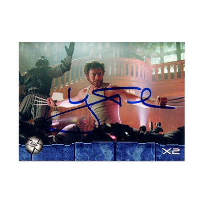 Hugh Jackman Autographed 2003 Topps X-Men United #P1 Card