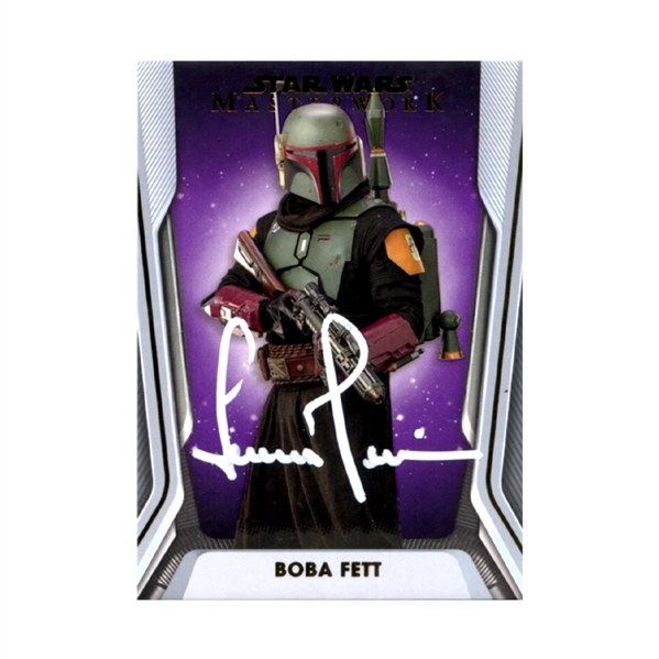 Temuera Morrison Autographed 2021 Topps Star Wars Masterworks Boba Fett #15 Card 01/50 