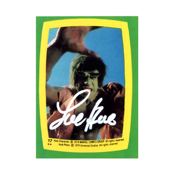 Lou Ferrigno Autographed 1979 Topps Incredible Hulk #17 Sticker