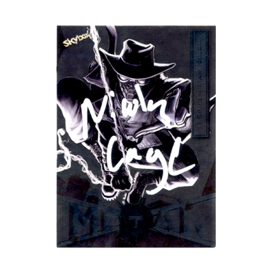 Nicolas Cage Autographed 2021 Metal Skybox Marvel Spider-Man Noir #85 Card
