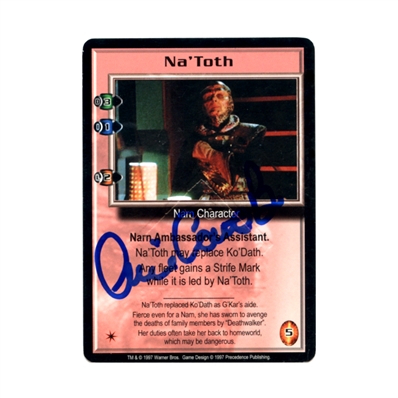 Julie Caitlin Brown Autographed 1997 Precedence Babylon 5 NaToth #5 Card