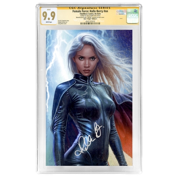 Halle Berry Autographed Female Force: Storm #nn X-Men Virgin Variant Cover 281/500 CGC SS 9.9
