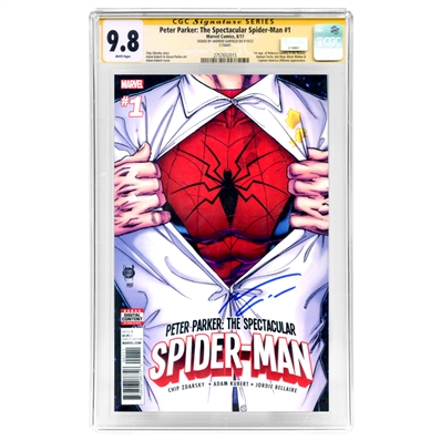 Andrew Garfield Autographed 2017 Peter Parker The Spectacular Spider-Man #1 CGC SS 9.8
