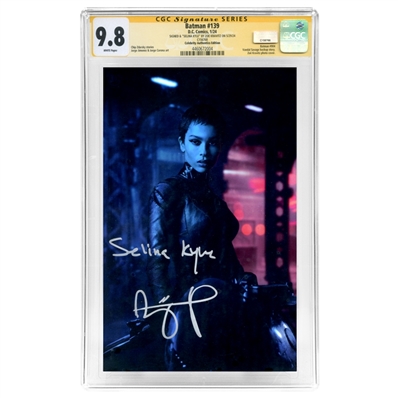 Zoe Kravitz Autographed Batman #139 Celebrity Authentics Photo Cover CGC SS 9.8 with Selina Kyle Inscription