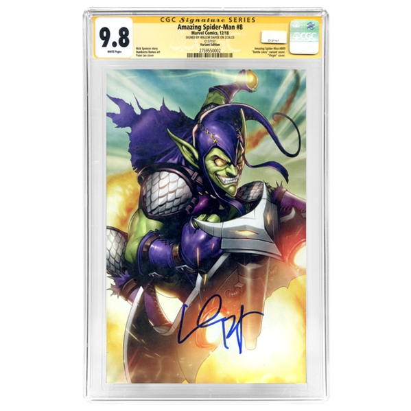 Willem Dafoe Autographed 2018 Amazing Spider-Man #8 Yoon Lee Green Goblin Variant CGC SS 9.8