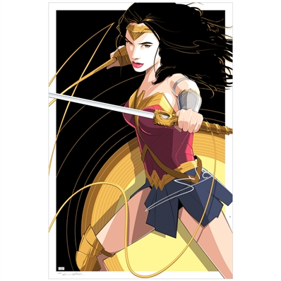 Gal Gadot Autographed Wonder Woman Drake 24x36 Fine Art Giclee