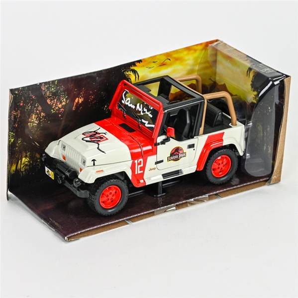 Sam Neill, Jeff Goldblum Autographed Jurassic Park 1:24 Scale Die-Cast Jeep Wrangler