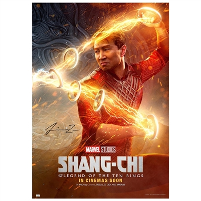 Simu Liu Autographed 2021 Shang-Chi and the Legend of the Ten Rings Original 27x40 Double-Sided Advance Movie Poster