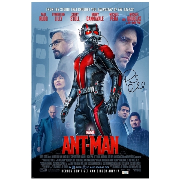 Paul Rudd Autographed 2015 Ant-Man 16×24 Final Movie Poster
