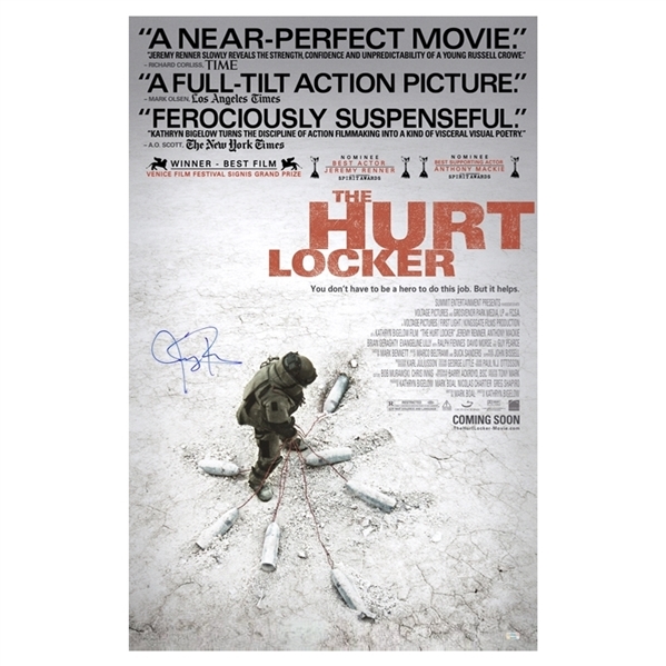 Jeremy Renner Autographed 2009 The Hurt Locker Original 27x40 Double-Sided Movie Poster
