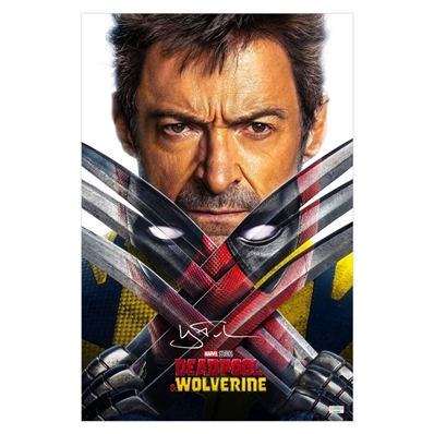 Hugh Jackman Autographed 2024 Deadpool and Wolverine 16x24 Movie Poster