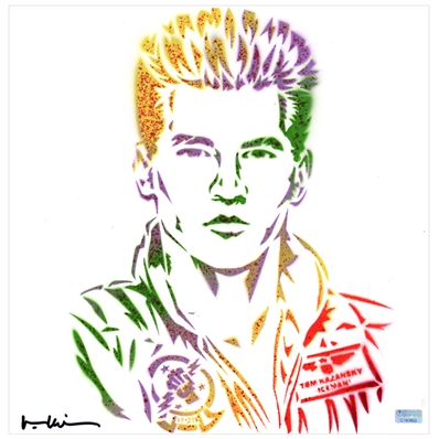 Val Kilmer Autographed Original 12x12 Top Gun Iceman Pop Artwork * Created By Val Kilmer