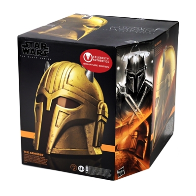 Emily Swallow Autographed Star Wars The Mandalorian The Black Series The Armorer Premium Electronic Helmet
