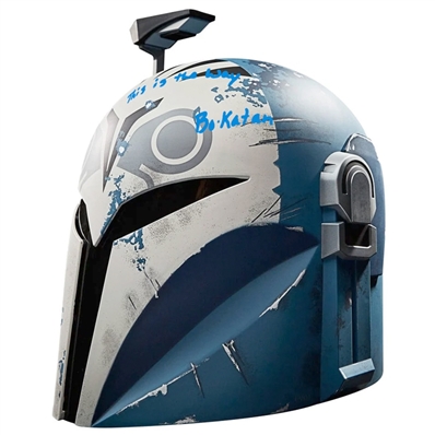 Katee Sackhoff Autographed Star Wars The Mandalorian The Black Series Bo Katan Kryze Premium Electronic Helmet