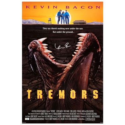 Kevin Bacon Autographed 1990 Tremors 16x24 Movie Poster