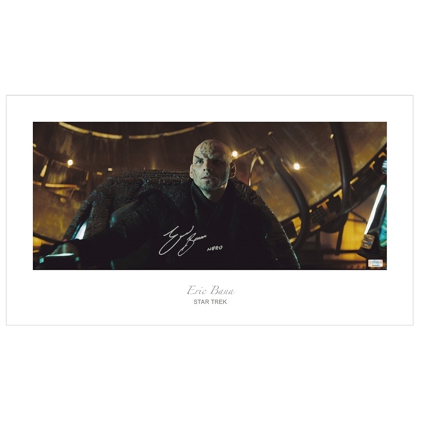Eric Bana Autographed Star Trek Narada Bridge 23x13 Art Photo