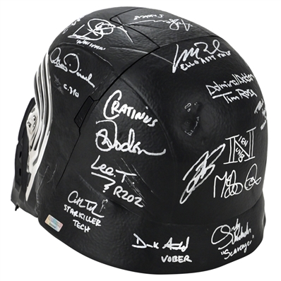 Daisy Ridley, Mark Hamill, Adam Driver, John Boyega Star Wars The Force Awakens Cast Autographed Kylo Ren Voice Changing Helmet