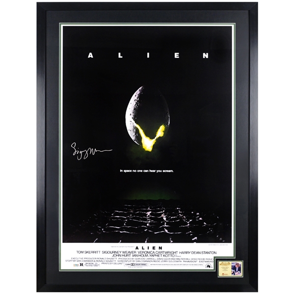 Sigourney Weaver Autographed 1979 Alien 27x40 Framed Movie Poster
