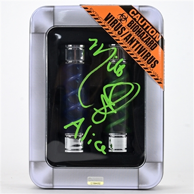 Milla Jovovich Autographed Resident Evil T-Virus & G-Vaccine Prop Replica Set with Case