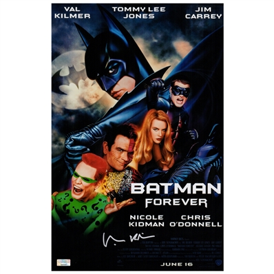 Val Kilmer Autographed 1995 Batman Forever 11x17 Movie Poster