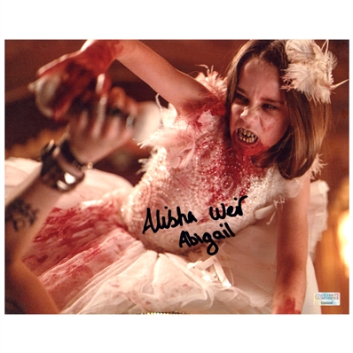 Alisha Weir Autographed 2024 Abigail 8x10 Scene Photo